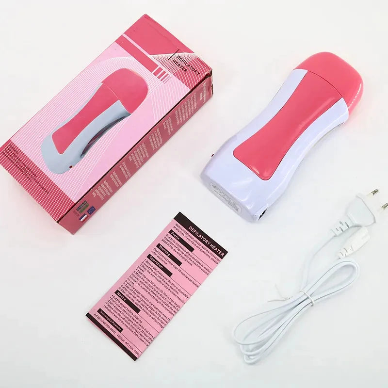 3 In 1 Depilatory Hair Removal Wax Heating Machine Waxing With Strips & Original Wax