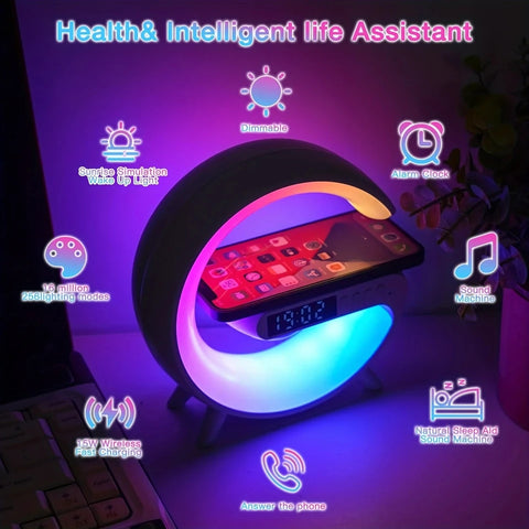 Wireless Charging Feature Multifunctional LED Lamp