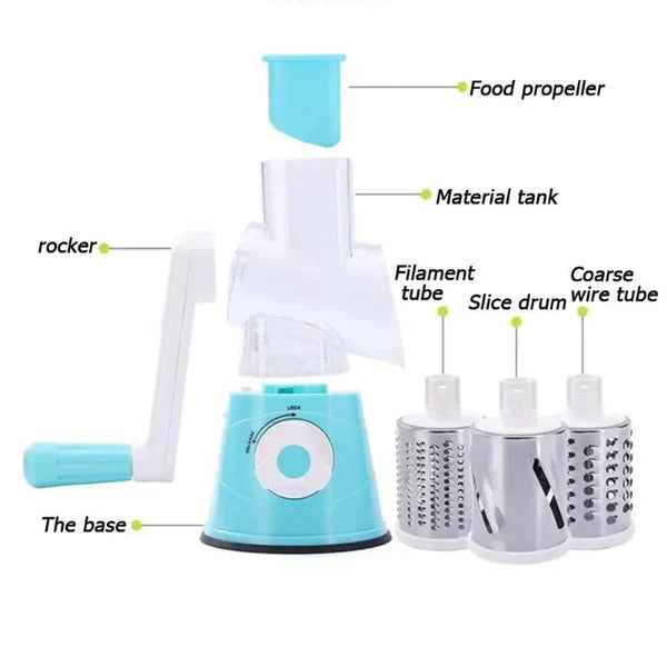 Multifunctional 3 in 1  Vegetable Drum Cutter Grater