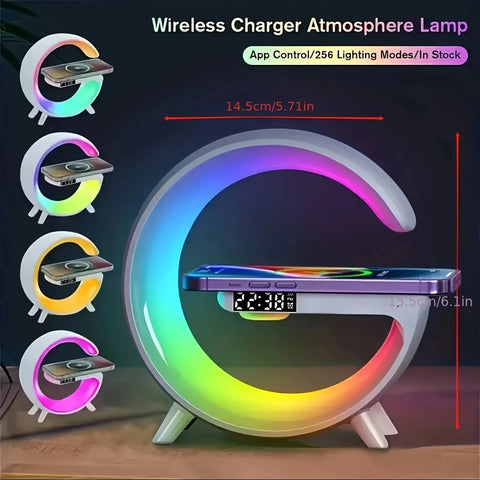 Wireless Charging Feature Multifunctional LED Lamp