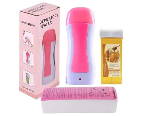 3 In 1 Depilatory Hair Removal Wax Heating Machine Waxing With Strips & Original Wax