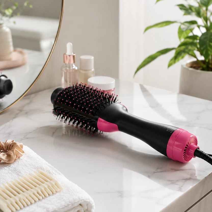 3-in-1 Hot Air Brush – Hair Dryer, Straightener & Volumizer