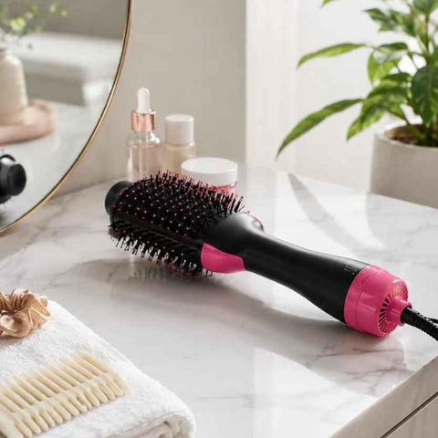 3-in-1 Hot Air Brush – Hair Dryer, Straightener & Volumizer