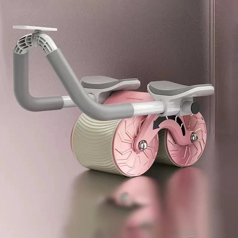 Elbow Support Automatic Rebound Abdominal Wheel with Digital Timer